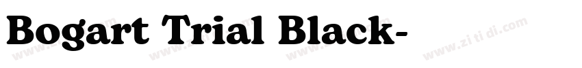 Bogart Trial Black字体转换
